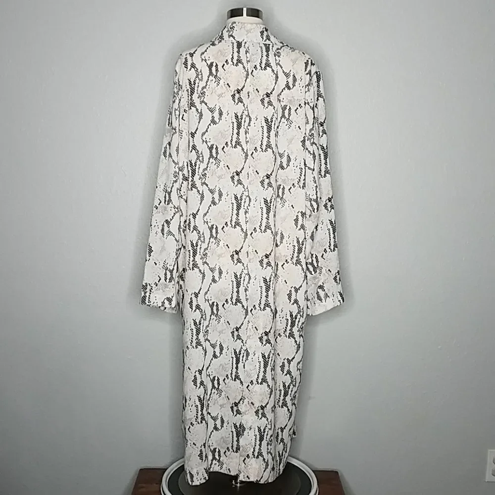 Asos Python‎ Snakeskin Print Duster Jacket 10